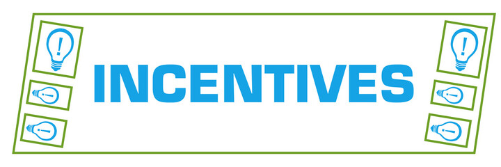 Incentives Green Blue Border Boxes Horizontal 