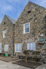 View of Castle Cornet. Castle Cornet has guarded Saint Peter Port for 800 years. British Crown dependency in English Channel off coast of Normandy.