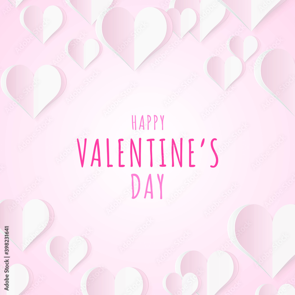 Poster high quality paper shape of heart on gradient background . poster of love for your design . isolated