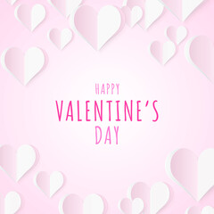 High Quality Paper Shape of Heart on Gradient Background . Poster of Love for your Design . Isolated Vector Elements