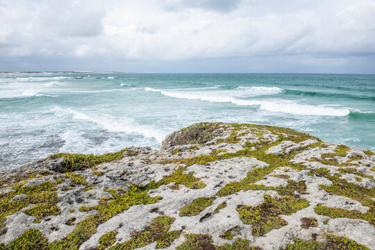 Waves breaking along the Arniston coastline