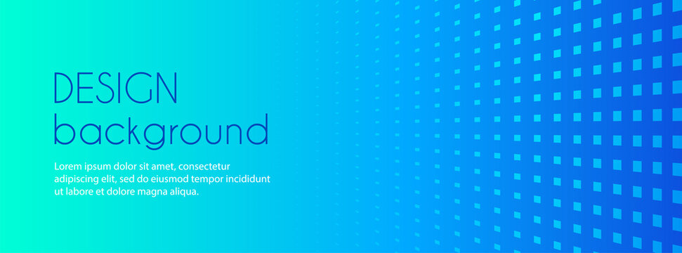Turquoise blue gradient minimal long banner. Vector abstract horizontal background with copy space for text. Facebook cover