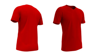 men's short-sleeve t-shirt mockup, 3d illustration, 3d rendering