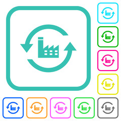 Reset to factory defaults vivid colored flat icons
