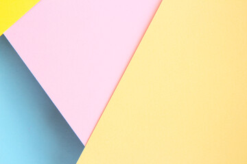 Abstraction from multicolored paper backgrounds with contrasting shadows