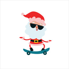 Santa Claus Character Merry Christmas Vector Template Design Illustration