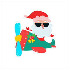 Santa Claus Character Merry Christmas Vector Template Design Illustration