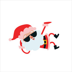 Santa Claus Character Merry Christmas Vector Template Design Illustration