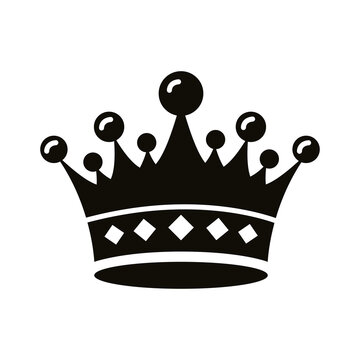crown queen royal style silhouette icon