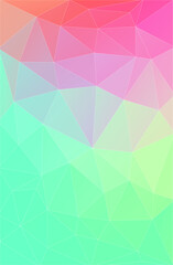 Obraz premium lime and orange triangle background. Bright vertical wallpaper.