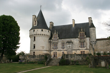 medieval castle in crazannes in france