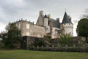 Fototapeta na wymiar medieval castle in crazannes in france