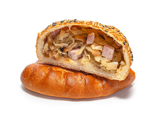 home sliced cabbage  pie