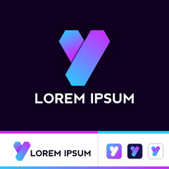 Letter Y logo icon design template elements