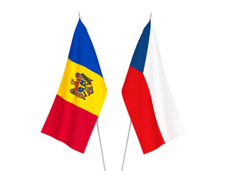 Moldova and Czech Republic flags