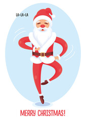 SANTA KLAUS BALERUN EXECUTING FUETE. CHARACTER DESIGN