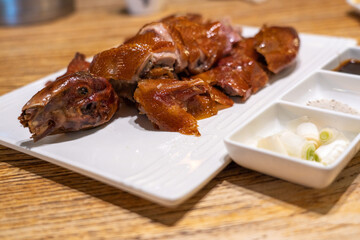 roast duck on the table