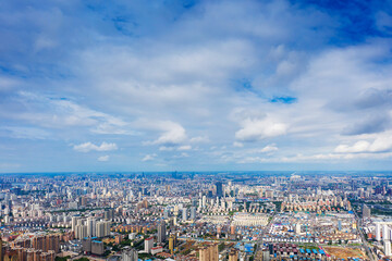 Fototapeta premium Panoramic view of Nanchang, the capital of Jianxi