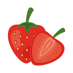 strawberry fresh fruit healthy food icon