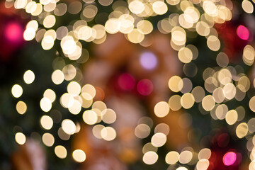 Christmas bokeh light abstract , Christmas background pattern concept.
