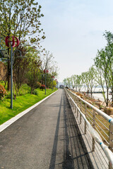 walkway in the modern city