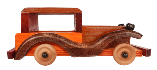 Vintage handmade wooden car toy