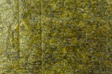 Background texture of dried nori leaf for making sushi.