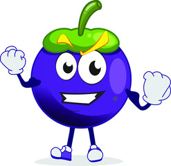 funny body builder mango Steen character with smile