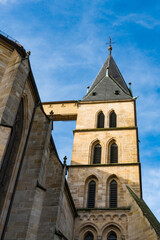 Fototapeta na wymiar Tower of St Dionys church. Esslingen am Neckar, Germany