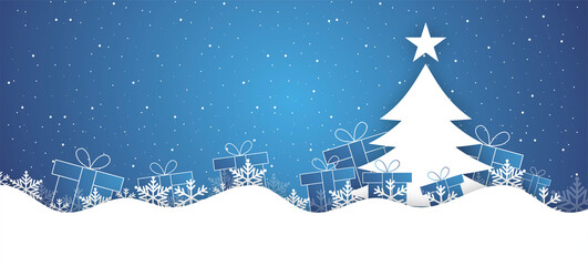 sfondo, albero, alberello, fiocchi di neve, regali di natale