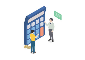 見積もり・予算・コスト・費用・料金のイラスト素材