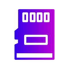 Fototapeta premium Micro sd device icon vector