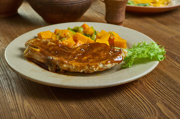 Sticky hoisin pork steaks