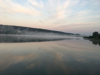 sunrise over the river