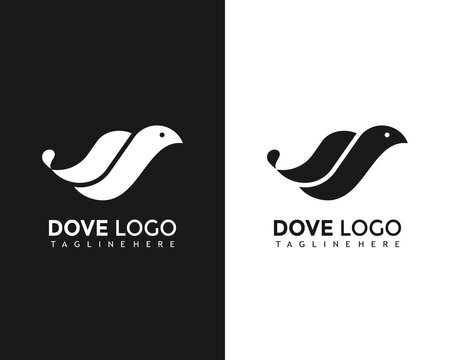 Dove Creative Modern Logo Design Vector Illustration template
