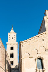 tower of the cathedral in Matera, Italy