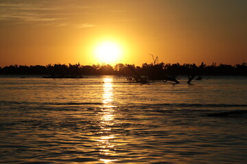 Atardecer en el río
