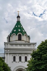 Fototapeta na wymiar Russia, Kostroma, July 2020. Chapel over the gates of the Ipatiev Monastery.