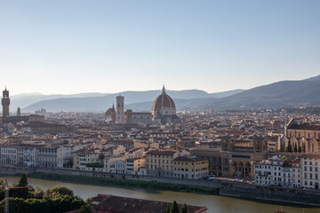 Fototapeta premium Panoramic view of Florence city from Piazzale Michelangelo