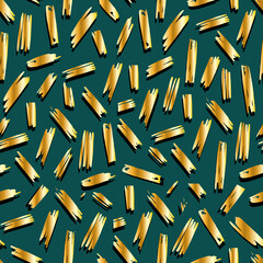 Abstract Hand Drawn Strokes Golden