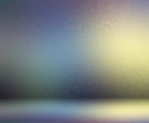 Hologram textured background 3d covered formless pattern. Lilac green iridescent metal surface of wall and floor.