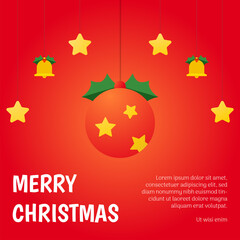 Merry Christmas illustration design, usable for banners, greeting cards, gifts etc.