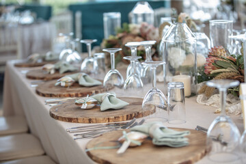 table set for a party