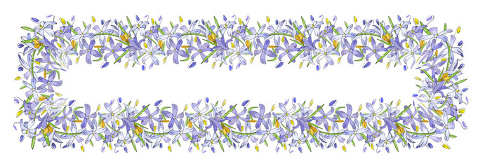 Vector had drawn floral templat. For romantic and easter design