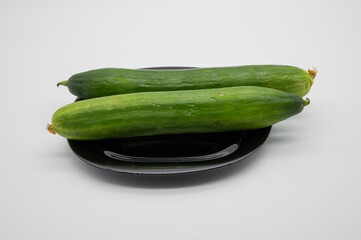 fresh green bio cucumber to eat