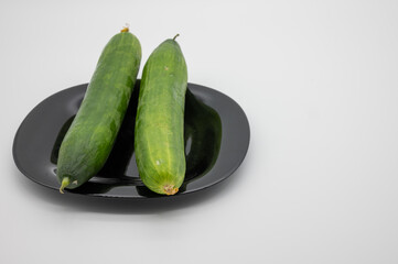 fresh green bio cucumber to eat