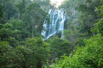 Khlong Lan Waterfall, Beautiful waterfalls in klong Lan national park of Thailand. Khlong Lan Waterfall, KamphaengPhet Province - Thailand.