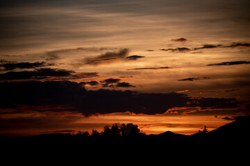 the red sky at sunset, use for background