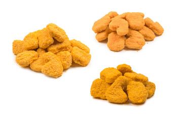 Nuggets isolated on a white background.