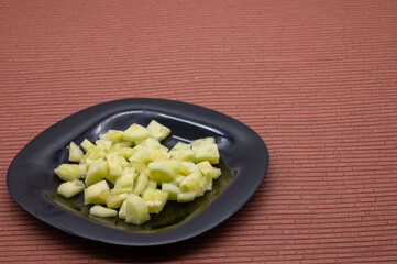 fresh green bio cucumber to eat